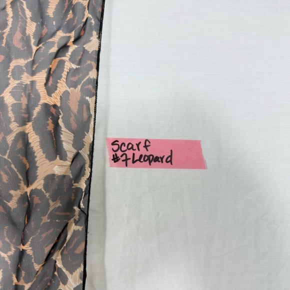Leopard Print Sheer 55" Scarf - Picture 5 of 5